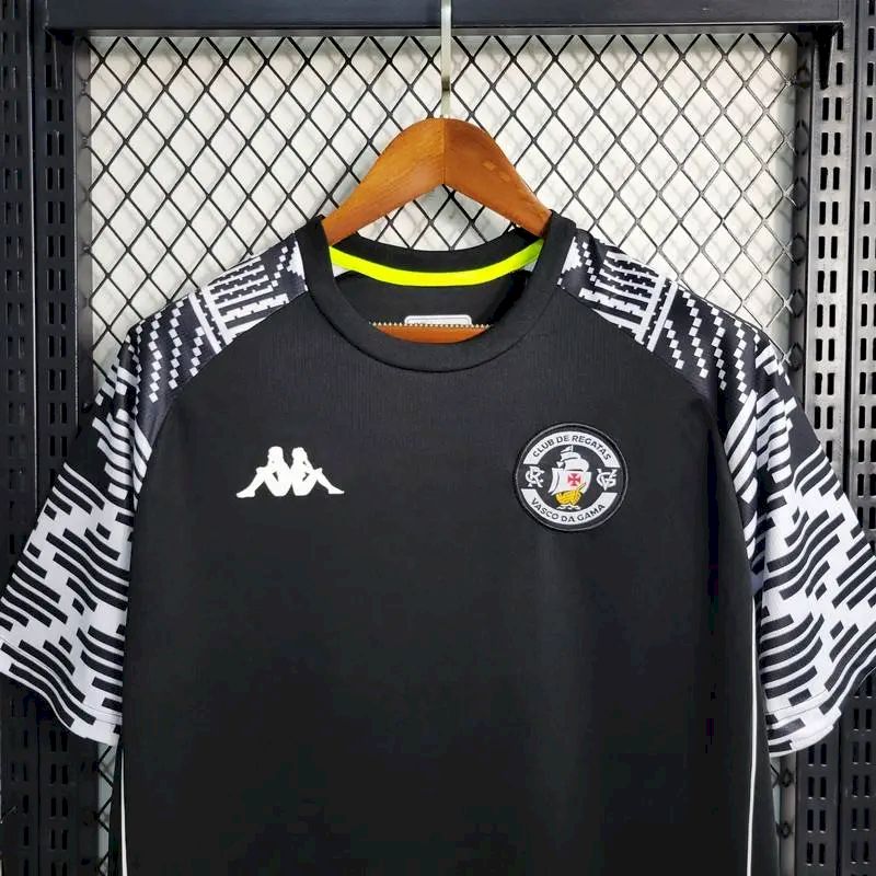 2023050815020243.jpg Mens Vasco Da Gama 2022/23 Pre-Match Jersey Black - Image 7