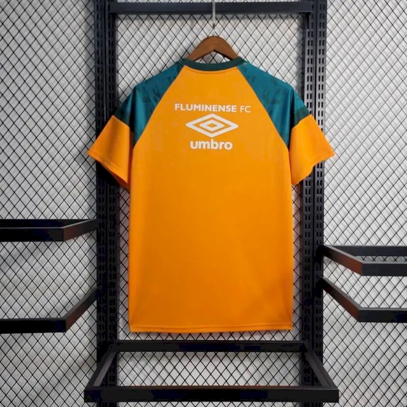 2023051902125724.jpg Mens Fluminense 2023/24 Pre-Match Boutique Jersey Orange - Image 7