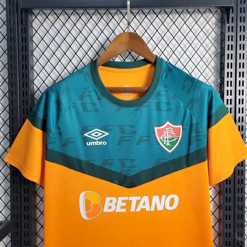 2023051902130083.jpg Mens Fluminense 2023/24 Pre-Match Boutique Jersey Orange - Image 6
