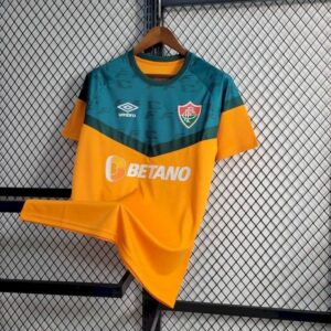 Mens Fluminense 2023/24 Pre-Match Boutique Jersey Orange
