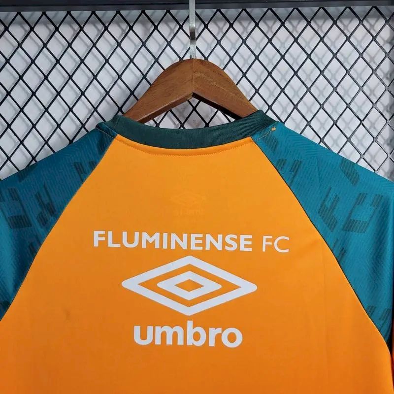 2023051902131369.jpg Mens Fluminense 2023/24 Pre-Match Boutique Jersey Orange - Image 4