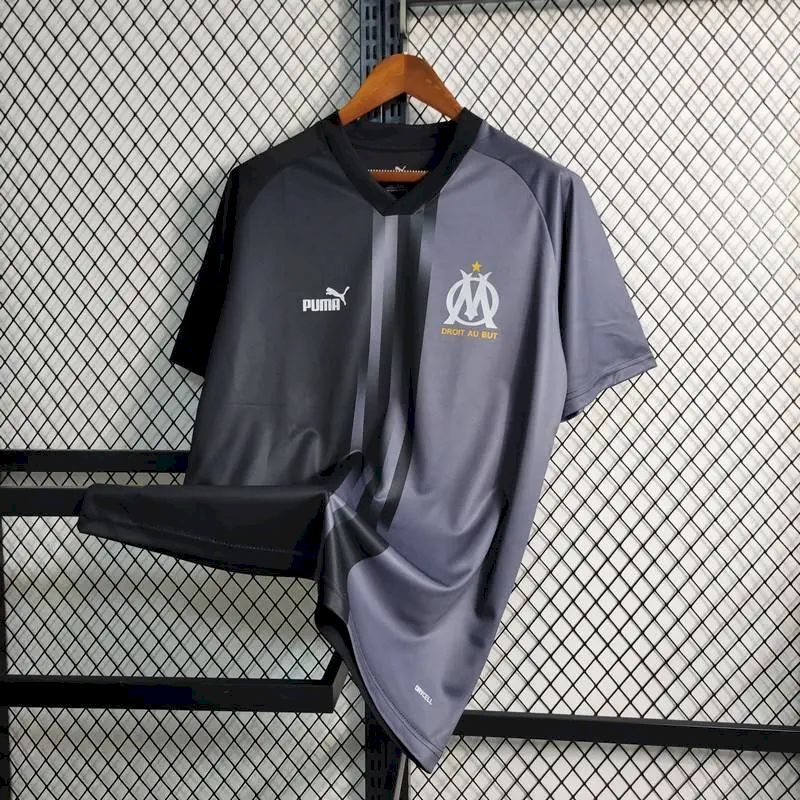2023051902560259.jpg Mens Olympique Marseille 2023/24 Pre-Match Jersey Black - Image 7
