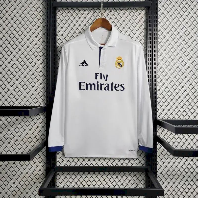 2023081511081177.jpg Retro Real Madrid 2016/17 Home Long Sleeve Jersey - Image 6