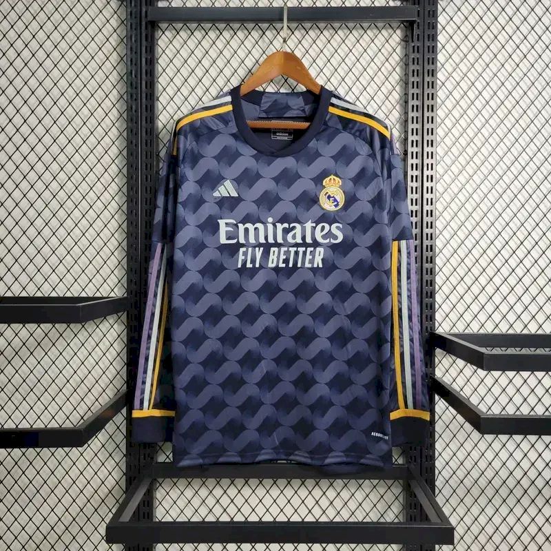 2023081511145143.jpg Mens Real Madrid 2023/24 Away Long Sleeve Jersey - Image 1