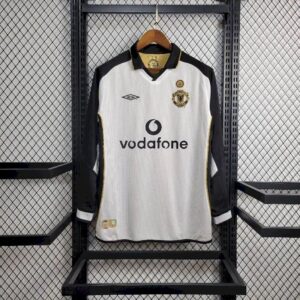 Retro Manchester United 2001/02 Centenary Reversible Away And Third Long Sleeve Jersey