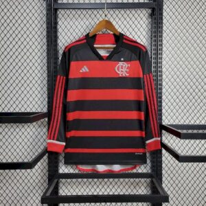 Mens Flamengo 2024/25 Home Long Sleeve Jersey
