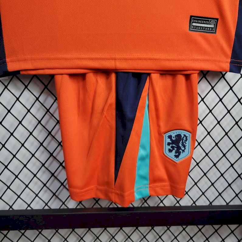 202405162215478.jpg Kids Netherlands 2024-25 Euro Home Kit - Image 8