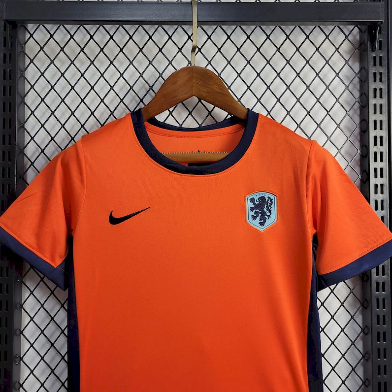 2024051622155237.jpg Kids Netherlands 2024-25 Euro Home Kit - Image 5