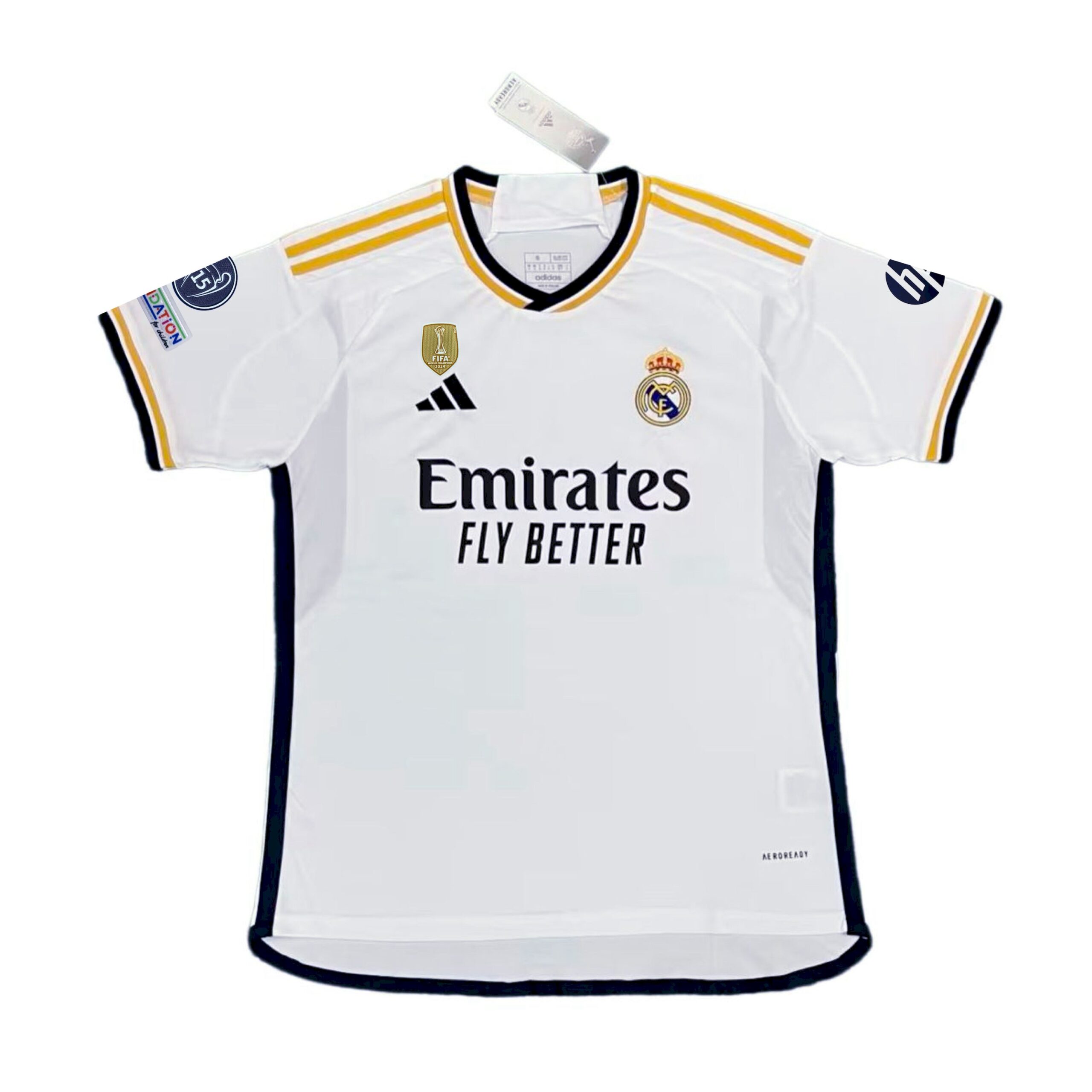 2024060122174093.jpg Mens Real Madrid 2023/24 Home Champions League Champions Jersey - Image 1