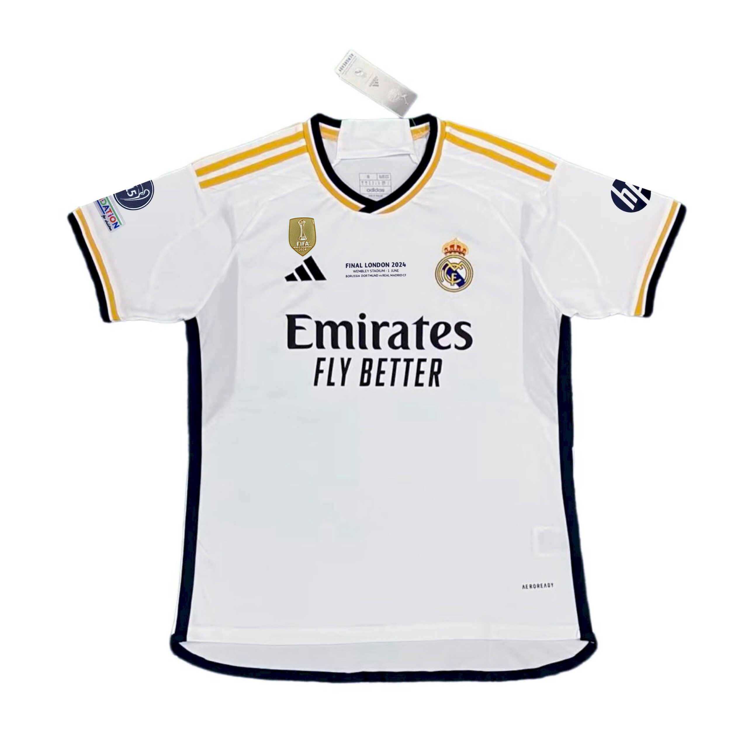 2024060122175562.jpg Mens Real Madrid 2023/24 Home Champions League Champions Jersey - Image 1