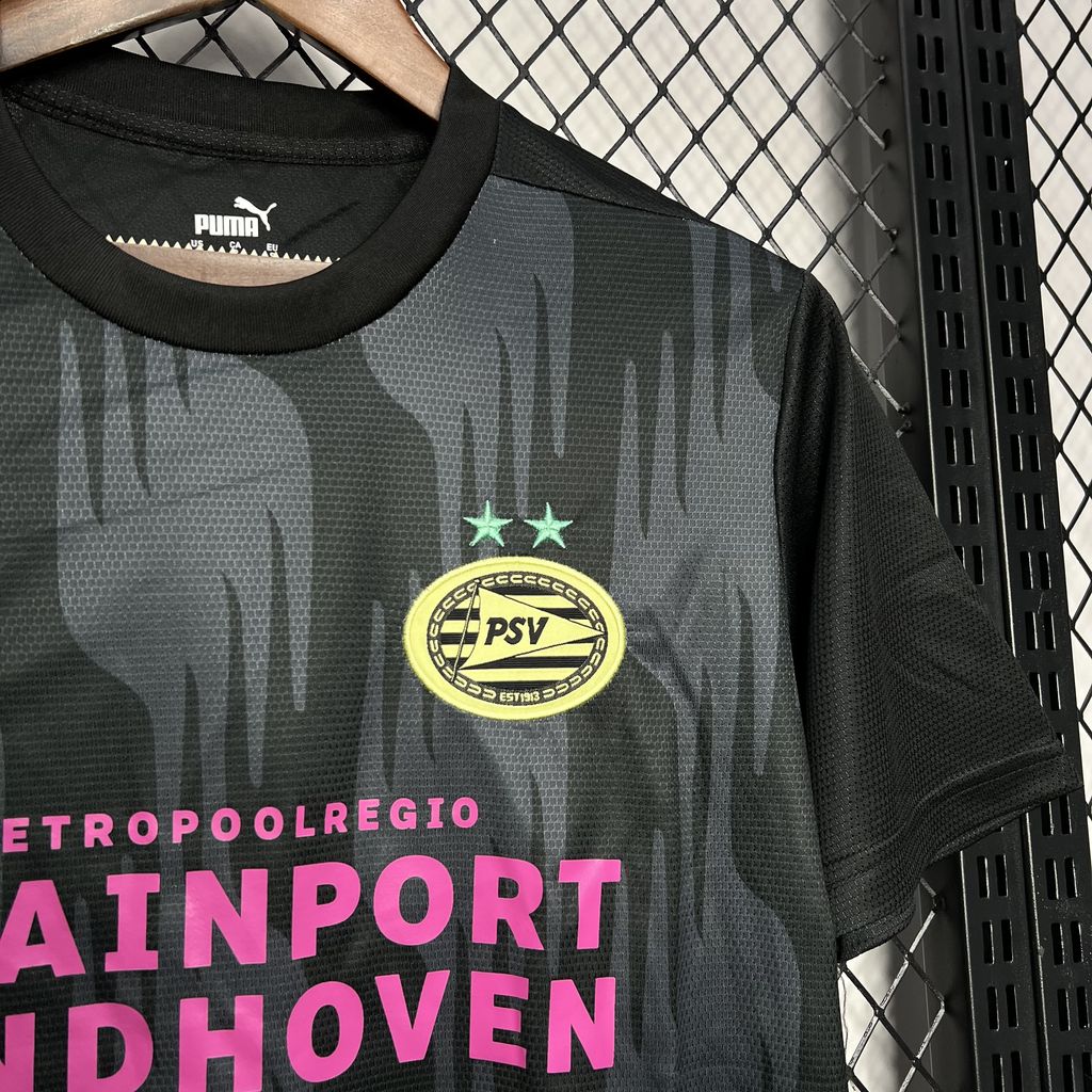 2024061400002413.jpg Mens PSV Eindhoven 2024/25 Pre-match black Jersey - Image 5