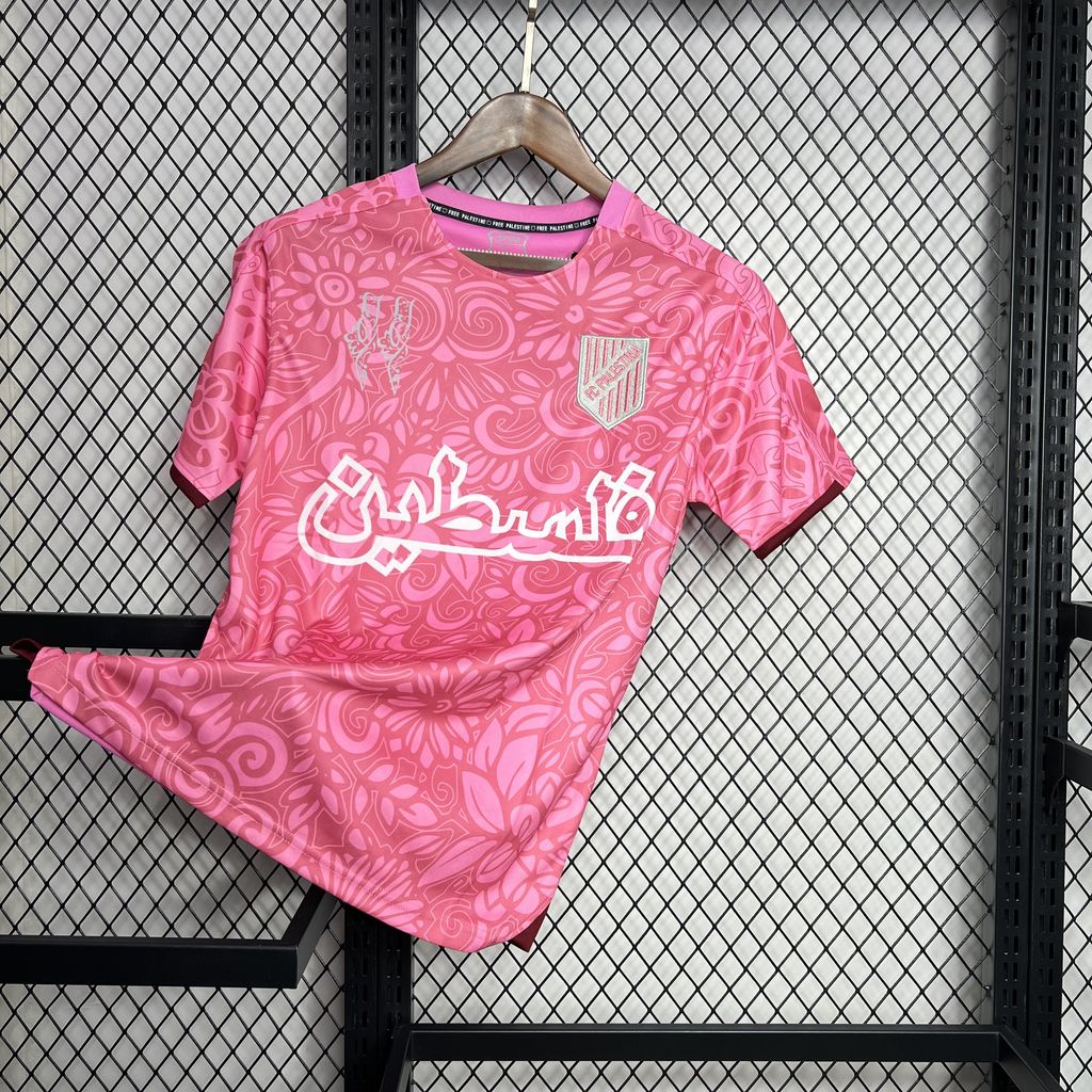 2024062506422374.jpg Mens CD Palestino 2023/24 Pink pre-match Jersey - Image 1