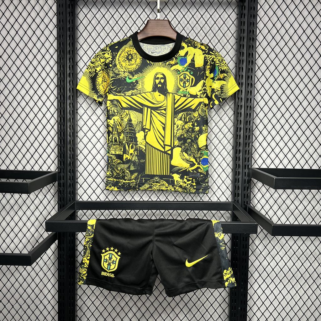 2024070711481496.jpg Kids Brazil 2024/25 Special Edition Yellow Kit - Image 1