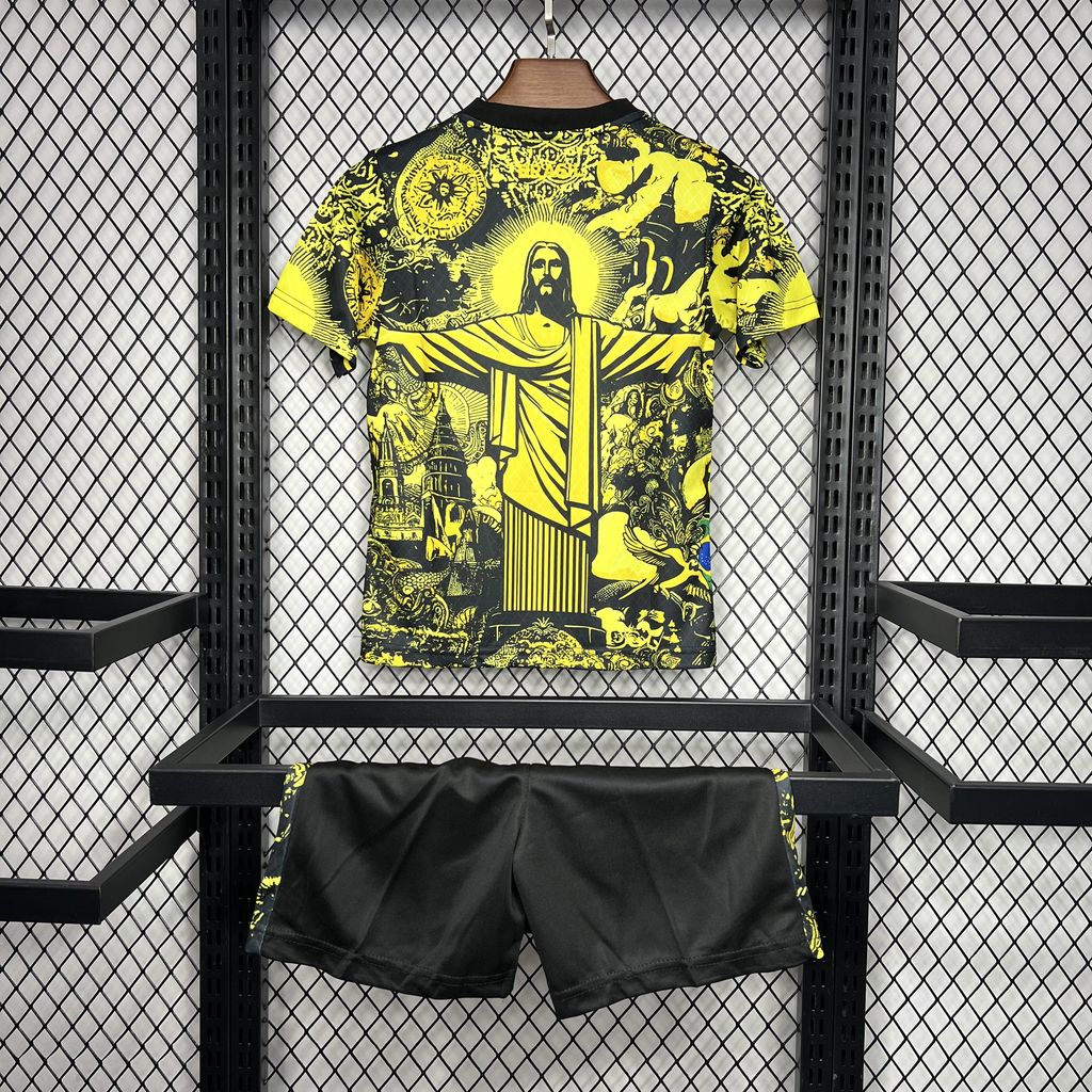 2024070711481666.jpg Kids Brazil 2024/25 Special Edition Yellow Kit - Image 2