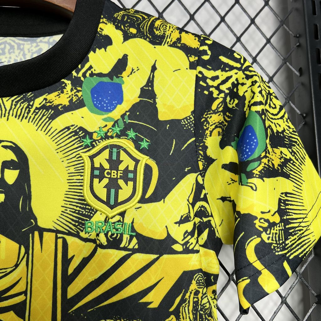 2024070711481892.jpg Kids Brazil 2024/25 Special Edition Yellow Kit - Image 4