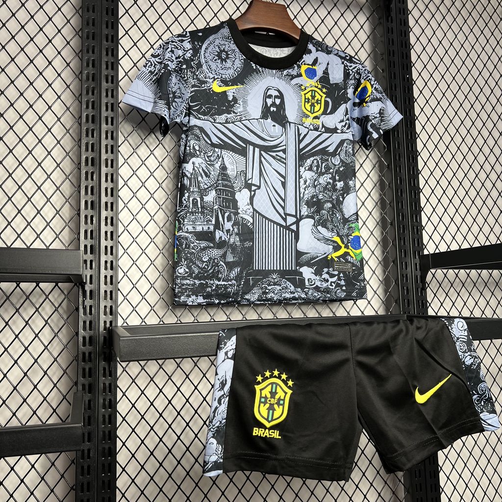 2024070711495838.jpg Kids Brazil 2024/25 Special Edition Gray Kit - Image 3
