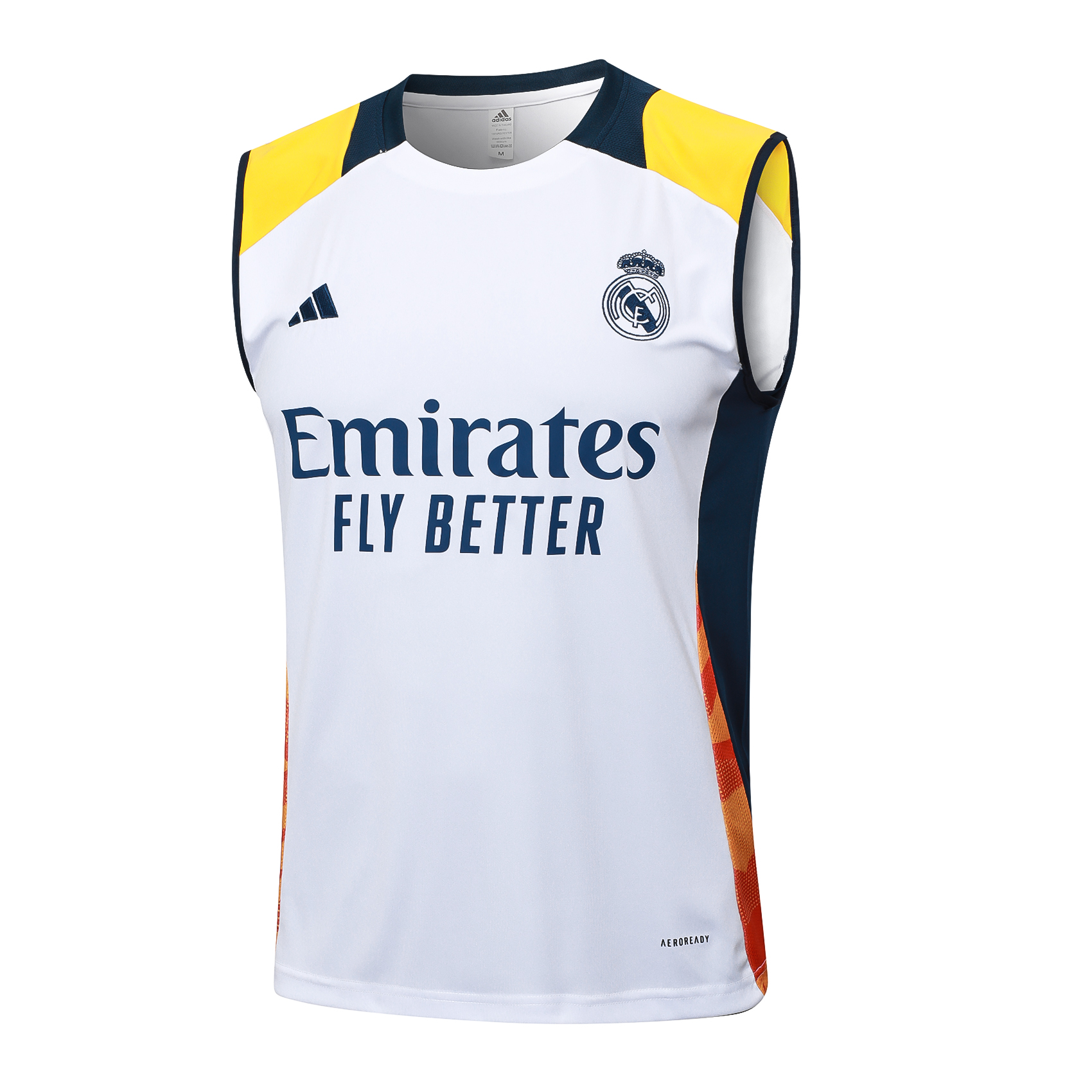 2024072917075528.jpg Mens Real Madrid 2024/25 White Tank Top Jersey - Image 1