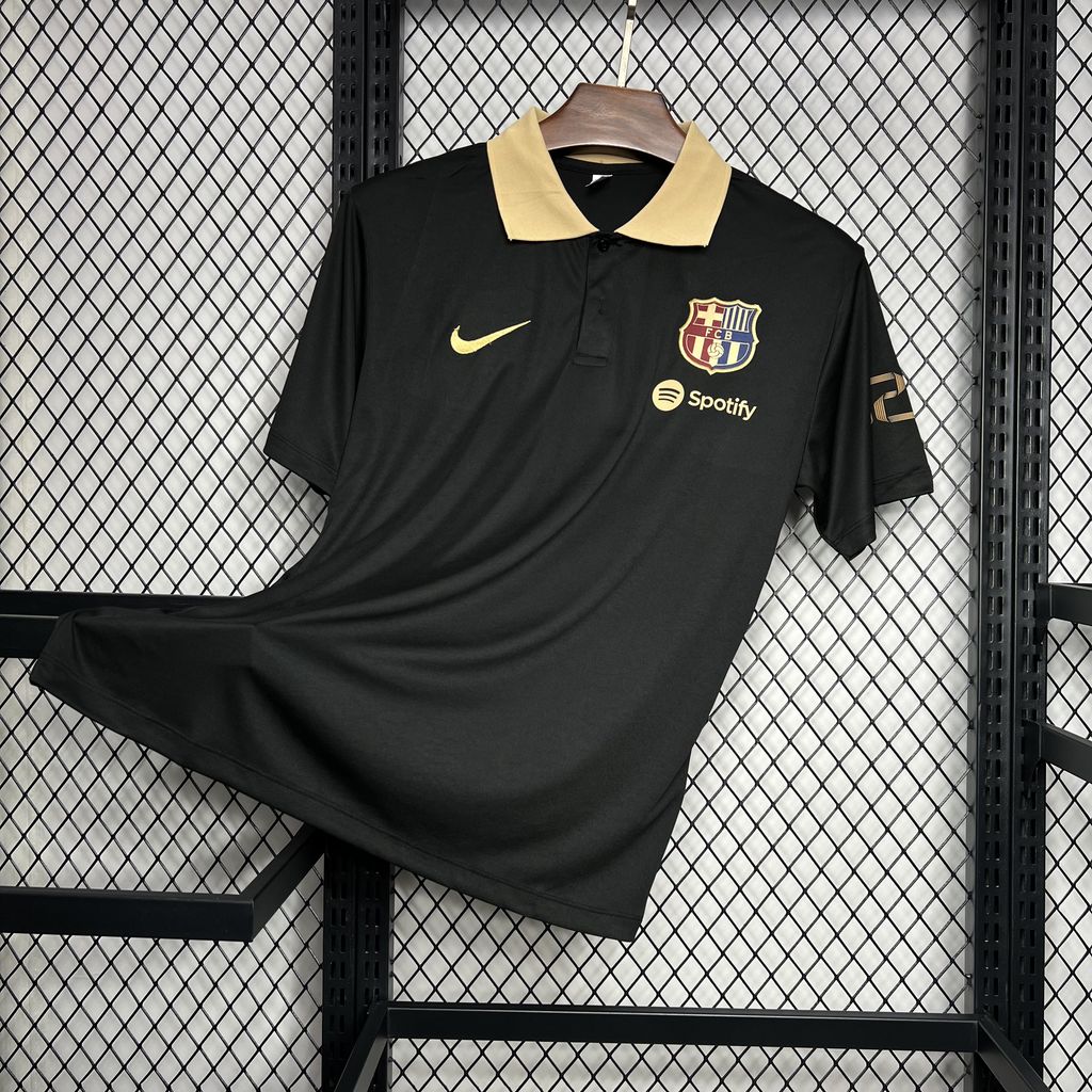 2024081213095566.jpg Mens Barcelona 2024/25 Polo Black Jersey - Image 1