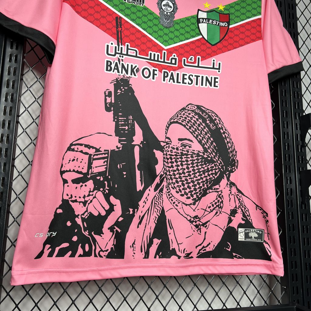2024090320012194.jpg Mens CD Palestino 2024/25 Pink Graffiti Jersey - Image 3