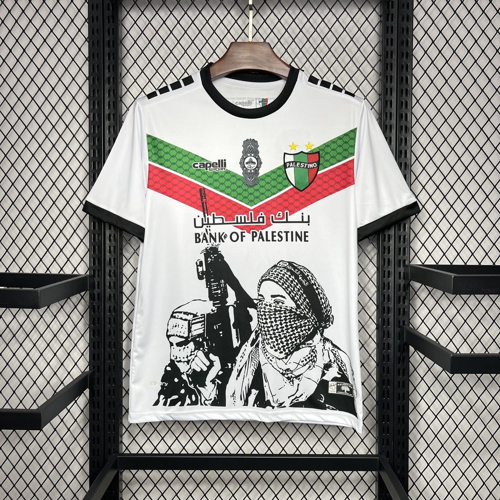 2024090320013161.jpg Mens CD Palestino 2024/25 White Graffiti Jersey - Image 3
