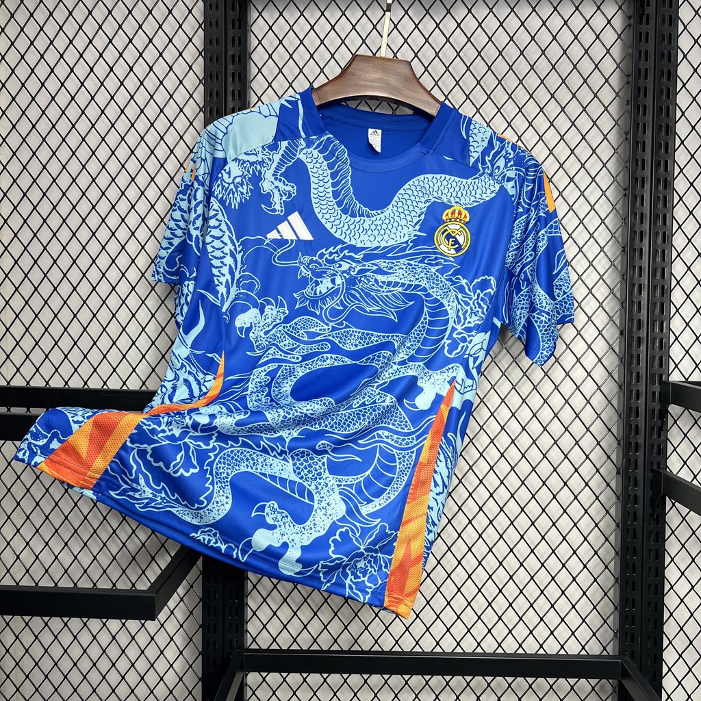 Mens Real Madrid 2024/25 Blue Dragon Special Edition Jersey