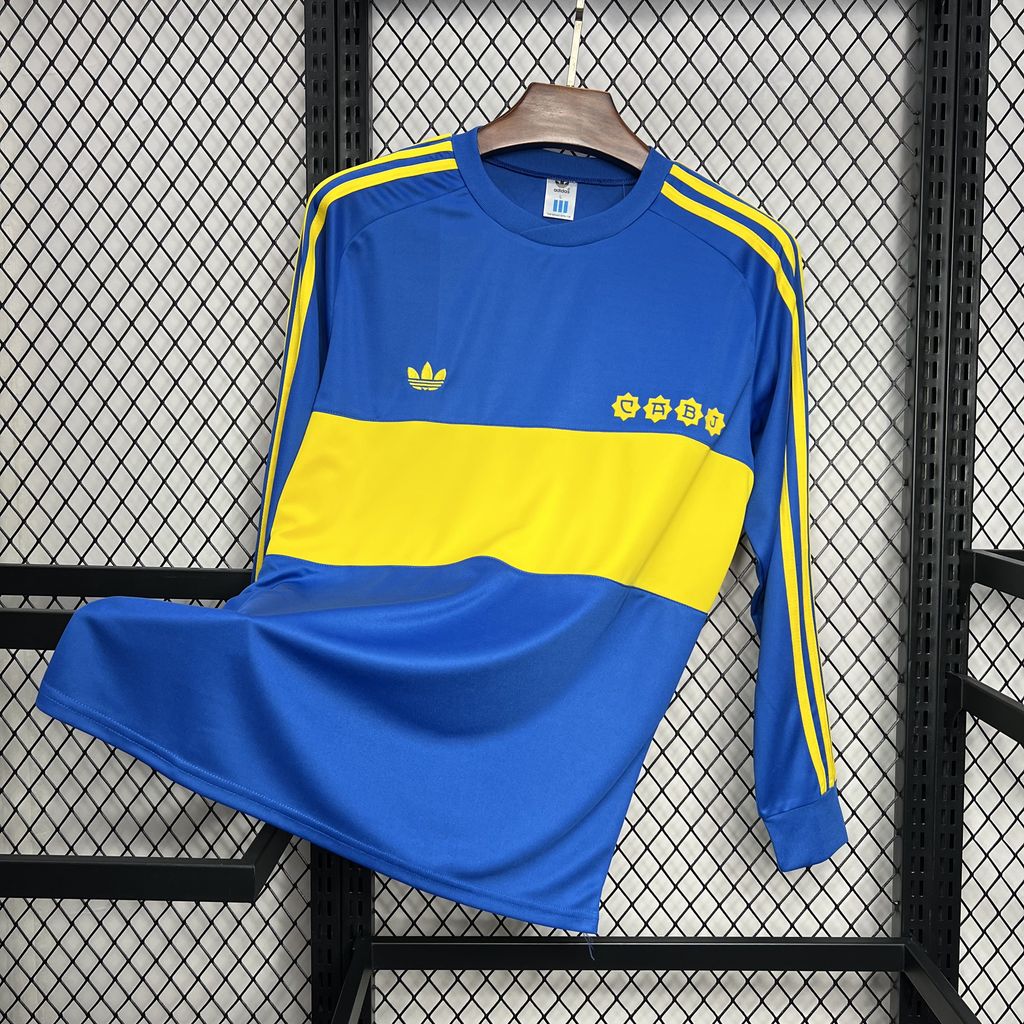 202409291438583.jpg Retro Boca Juniors 1981 Home Long Sleeve Jersey - Image 1