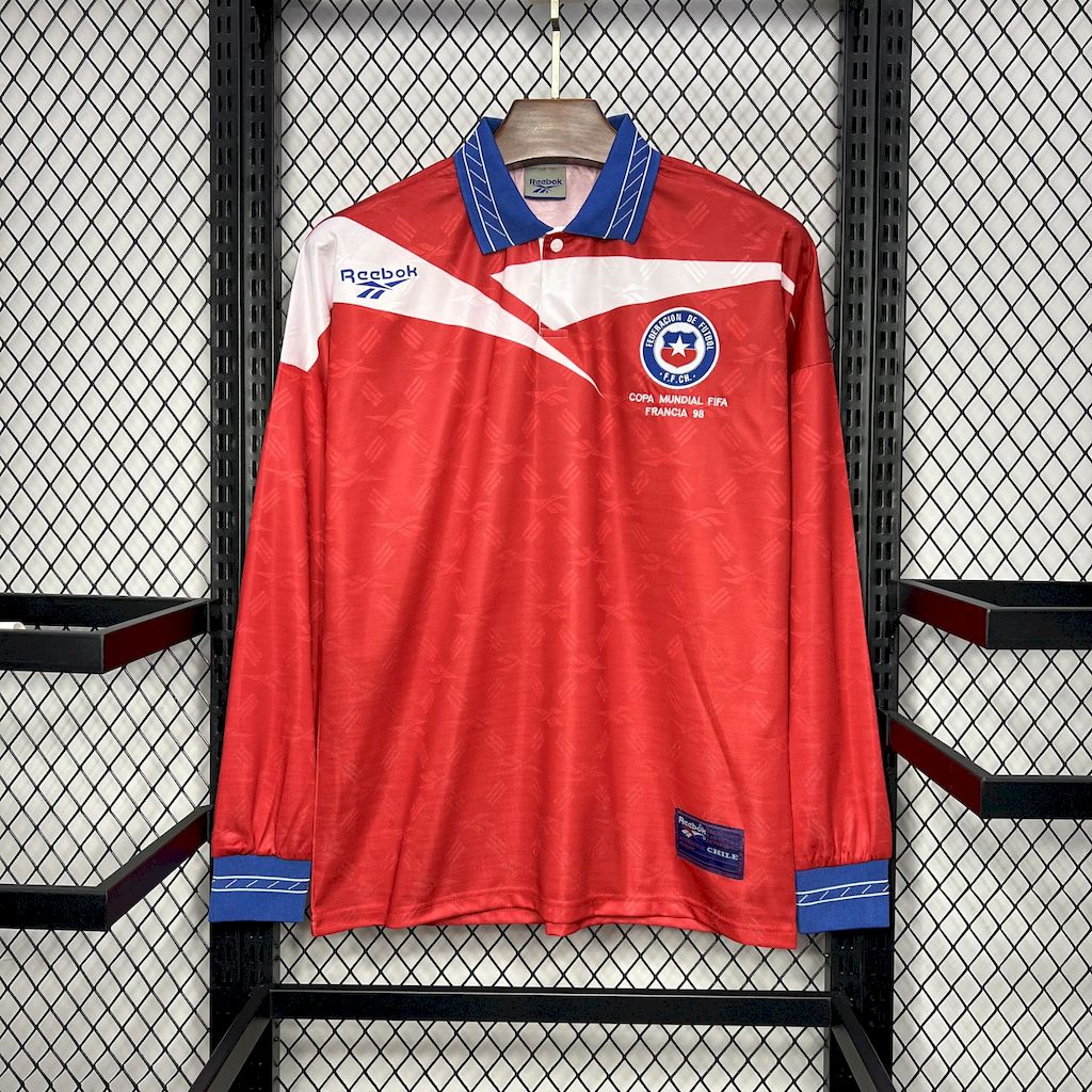 2024100520263994.jpg Retro Chile 1998 Home Long Sleeve Jersey - Image 9