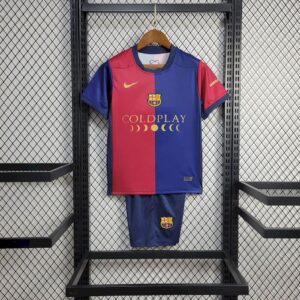 Kids Barcelona 2024/25 Local Sponsor Coldplay Kit