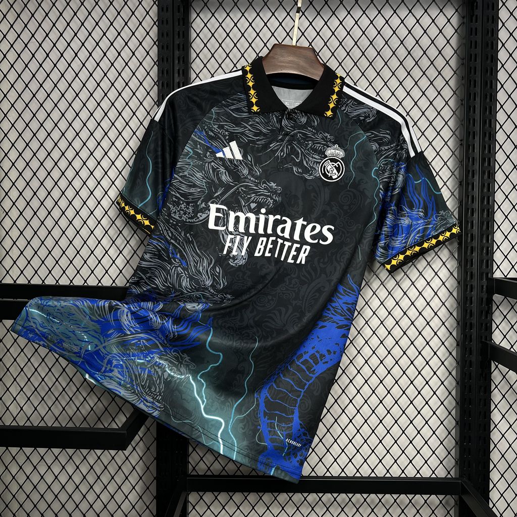 2024101813062275.jpg Mens Real Madrid 2024/25 Black Dragon Jersey - Image 1