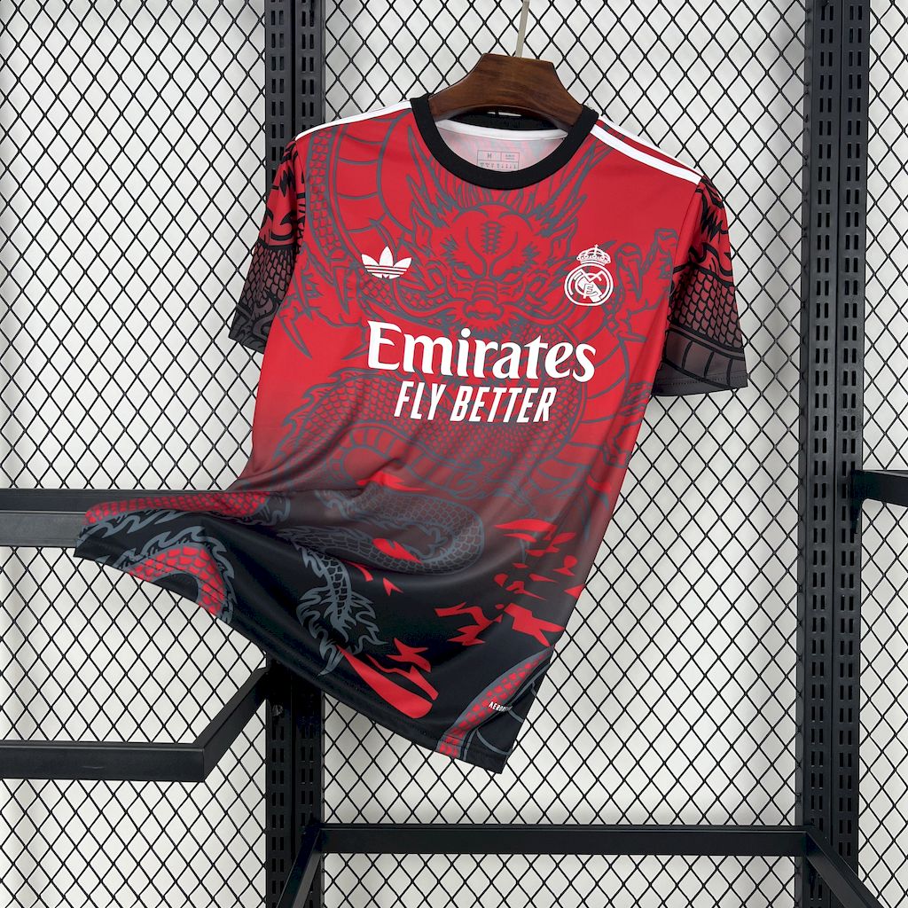 2024120515261490.jpg Mens Real Madrid 2024/25 Red and black dragon Jersey - Image 1