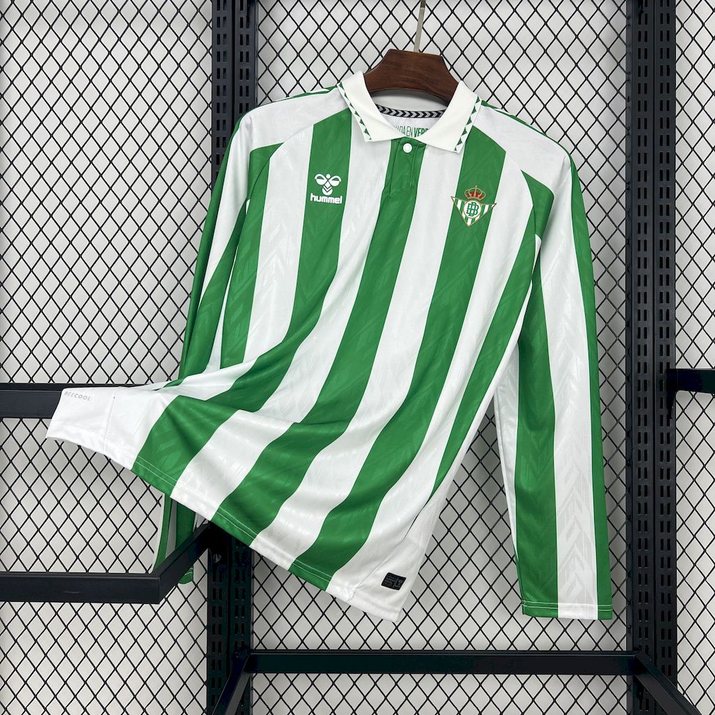 2024121106110385.jpg Mens Real Betis 2024/25 Home Long Sleeve Jersey - Image 1