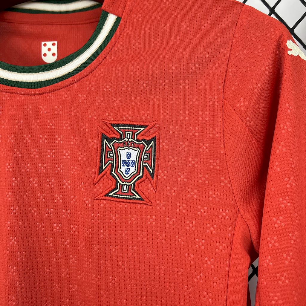 20250305152922100.jpg Kids Portugal 2025/26 Home Long Sleeve Kit - Image 5