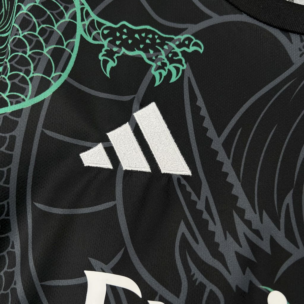 2025032017315390.jpg Mens Real Madrid 2025/26 Green and Black Dragon Special Edition Jersey - Image 5