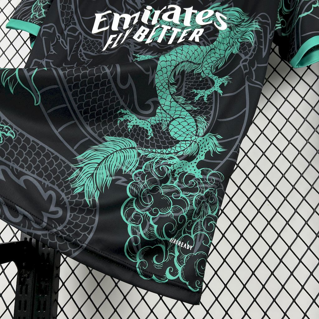 2025032017315754.jpg Mens Real Madrid 2025/26 Green and Black Dragon Special Edition Jersey - Image 3