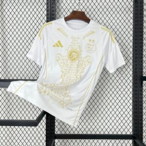 Mens Algeria 2024/25 Karakou White gold Jersey
