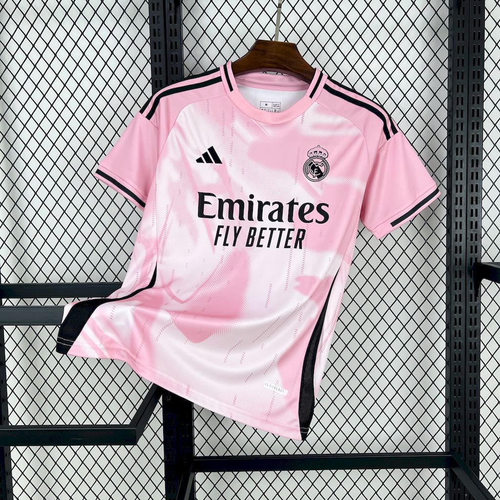 Mens Real Madrid 2024/25 Special Edition Pink White Jersey