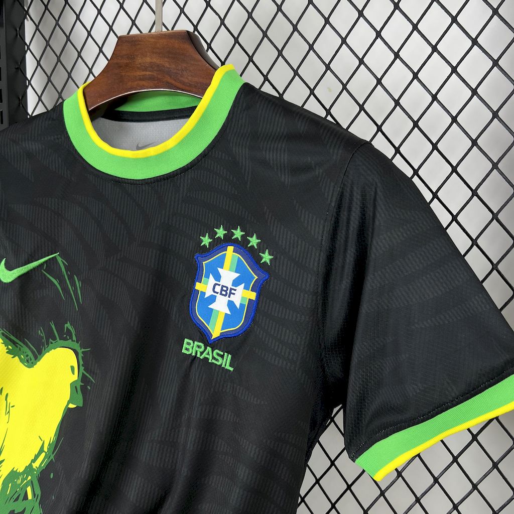 2025041113200951.jpg Mens Brazil 2025/26 Dove Edition Black Jersey - Image 4