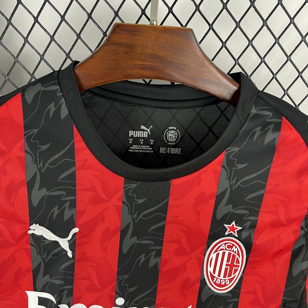 2025041215532141.jpg Mens AC Milan 2025/26 Home Long Sleeve Jersey - Image 3