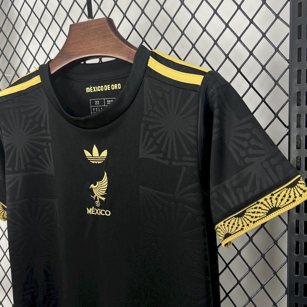 2025041515071451.jpg Kids Mexico 2025/26 Gold- Black Kit - Image 6