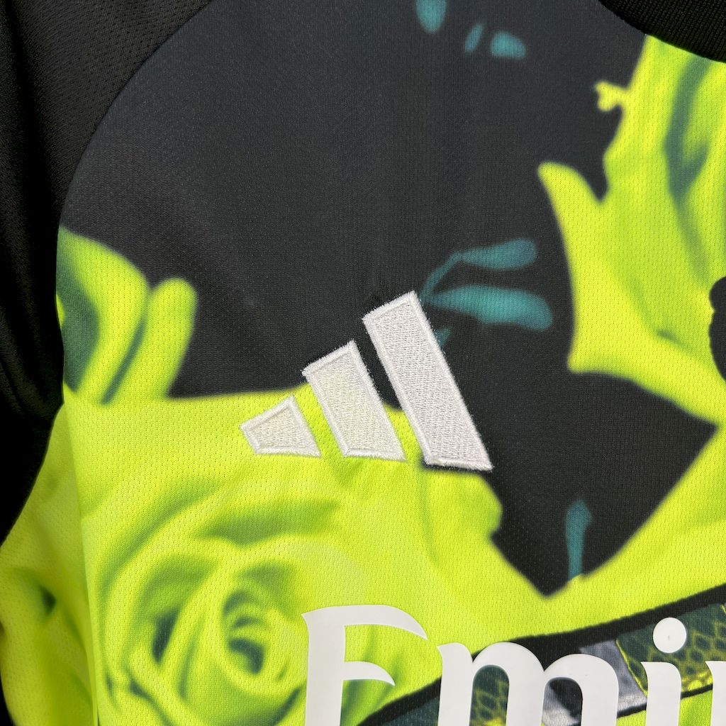 2025041914010126.jpg Mens Real Madrid 2025/26 Green Rose Bamboo Leaf Green Jersey - Image 6