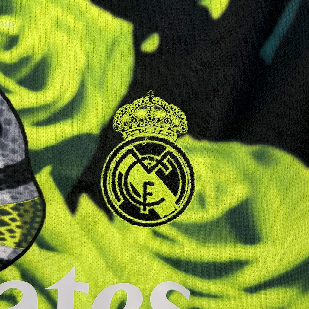 2025041914010251.jpg Mens Real Madrid 2025/26 Green Rose Bamboo Leaf Green Jersey - Image 5