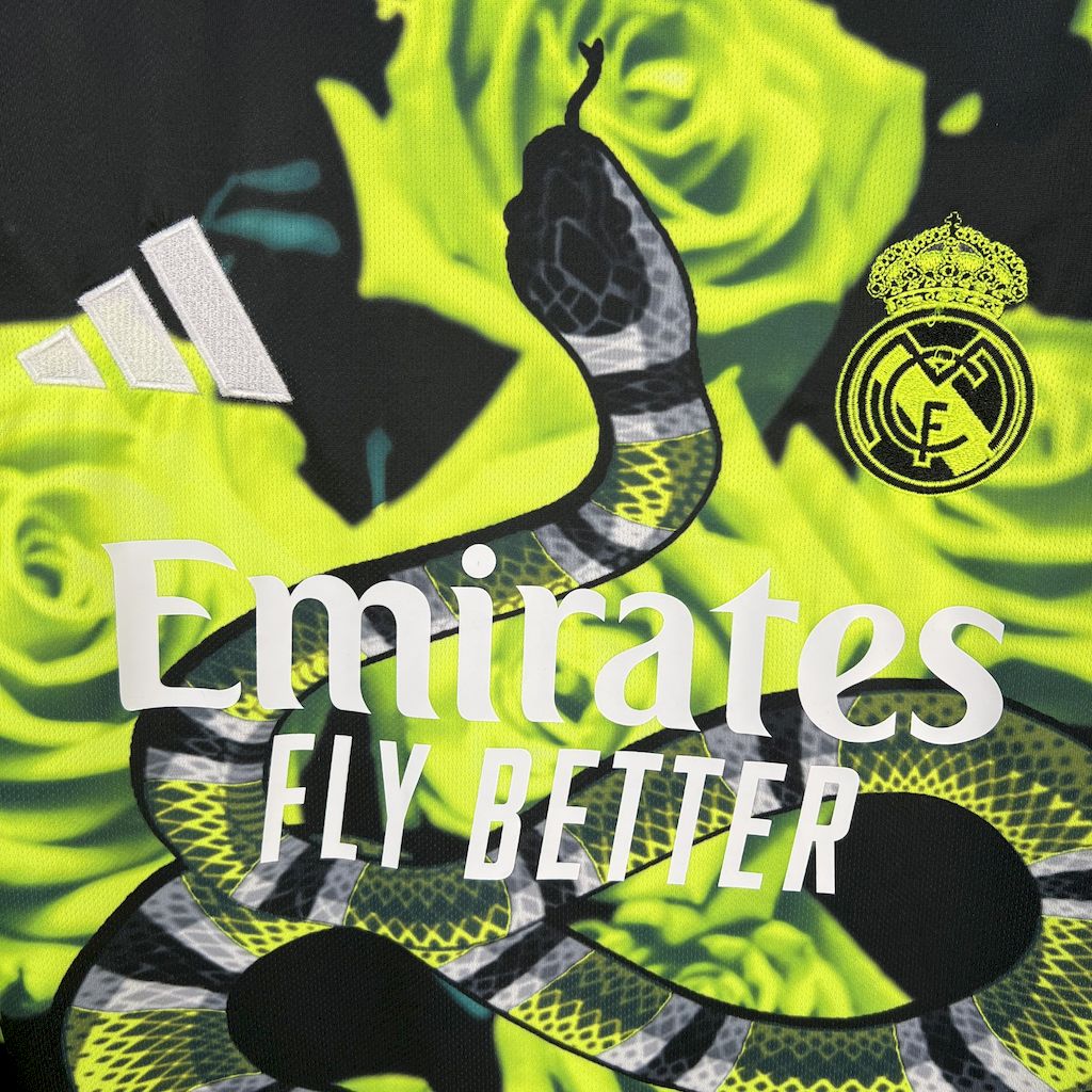 2025041914010472.jpg Mens Real Madrid 2025/26 Green Rose Bamboo Leaf Green Jersey - Image 4