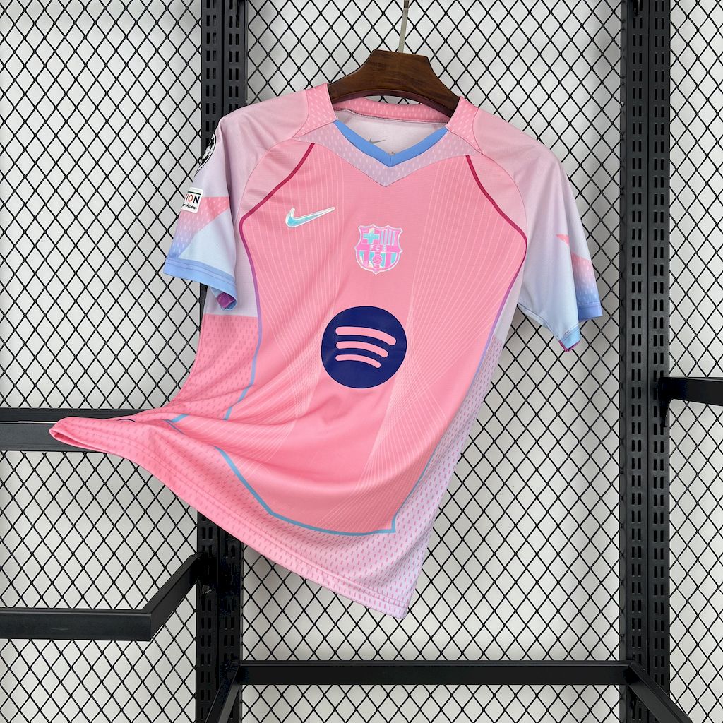 2025050114294135.jpg Mens Barcelona 2025/26 pink special edition Jersey (With Champions League) - Image 1