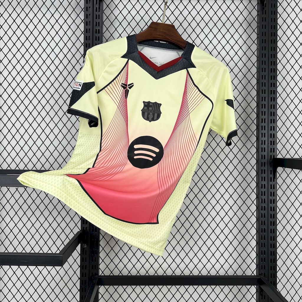 2025050114295031.jpg Mens Barcelona 2025/26 yellow pink special edition Jersey (With Champions League) - Image 1