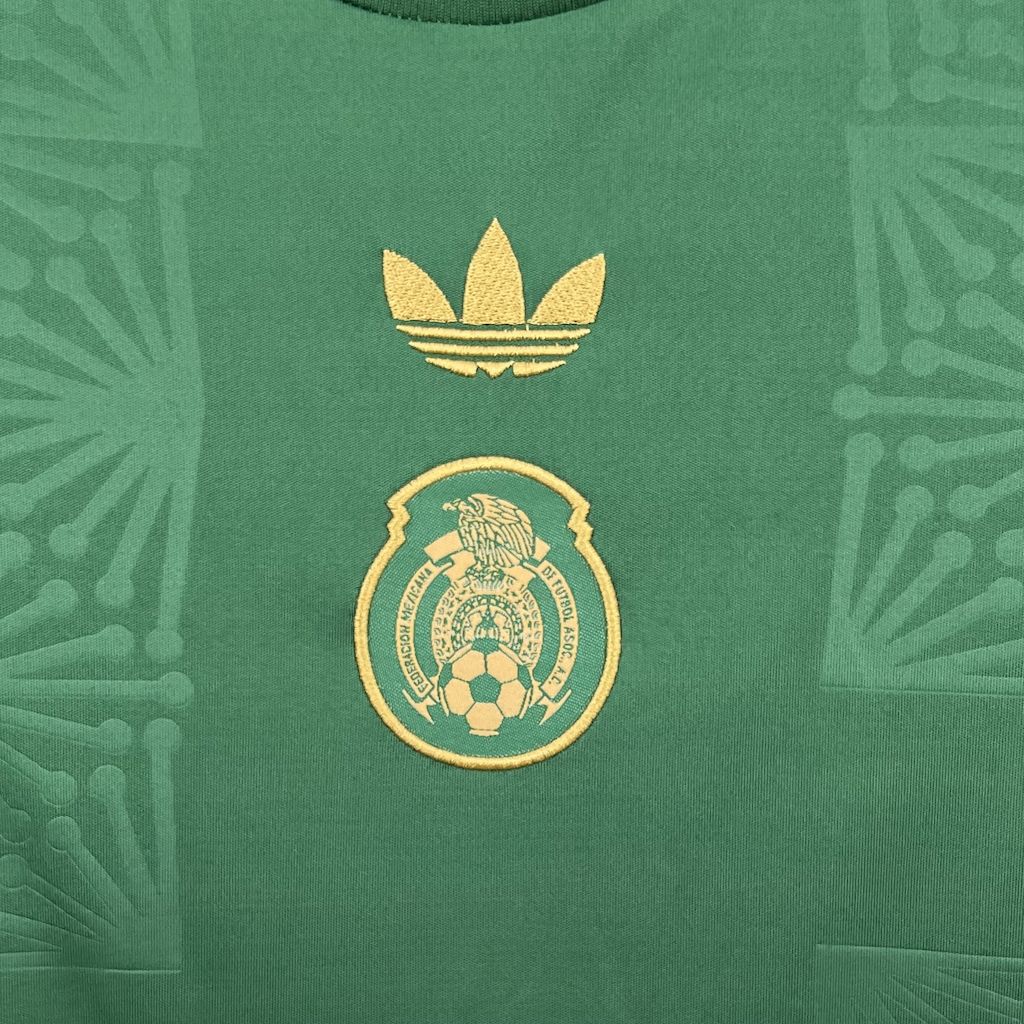 202505011446437.jpg Kids Mexico 2025/26 Gold- Green Kit - Image 8