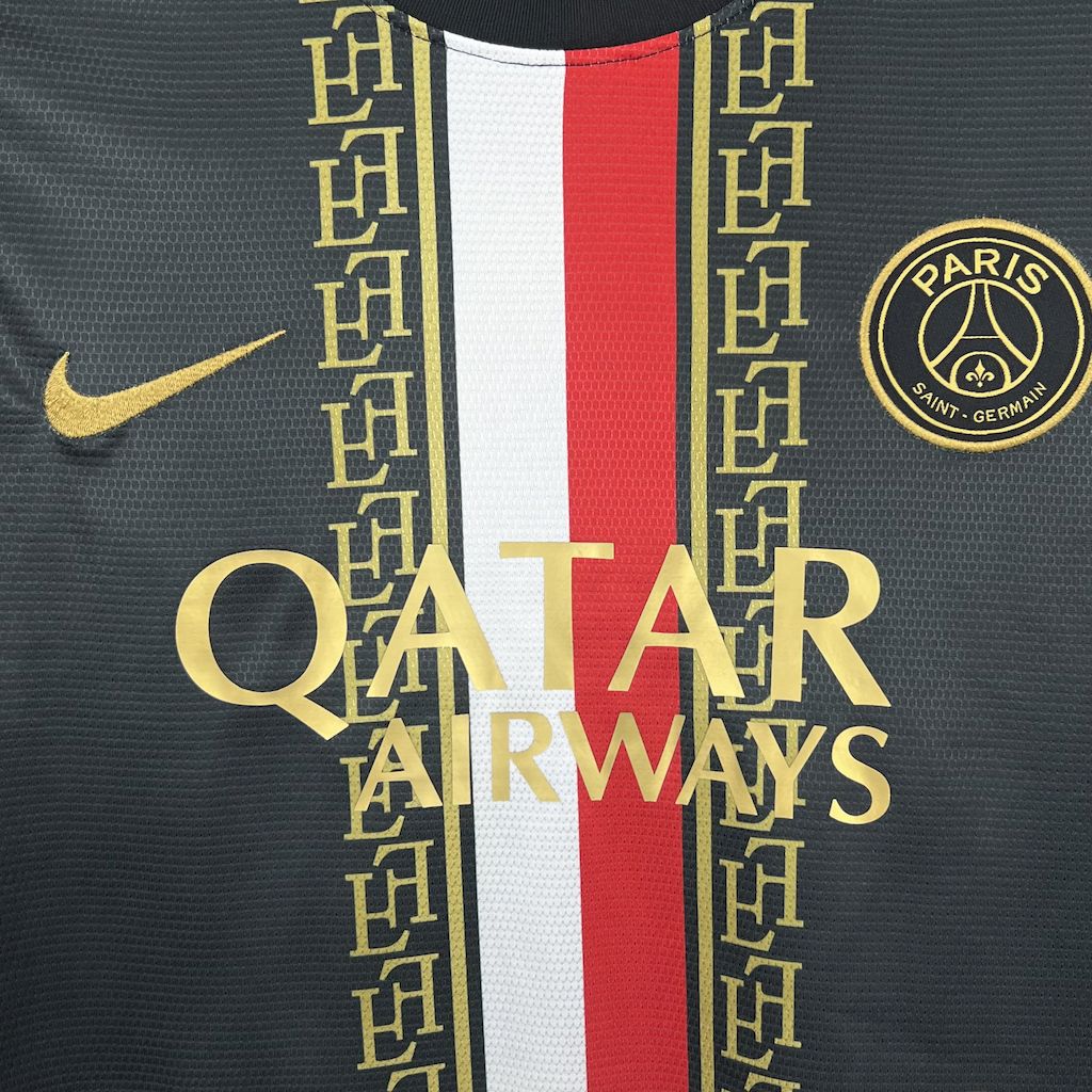 2025050114471792.jpg Mens Paris Saint-Germain 2025/26 Black and Gold EditionJersey - Image 5