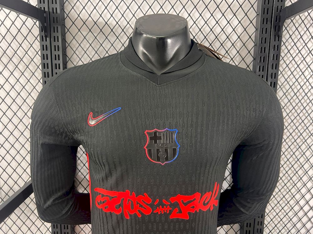 2025050415290326.jpg Mens Barcelona 2024/25 Travis Scott Edition Away Long Sleeve Authentic Jersey - Image 6