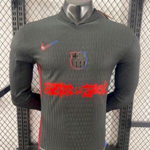 Mens Barcelona 2024/25 Travis Scott Edition Away Long Sleeve Authentic Jersey