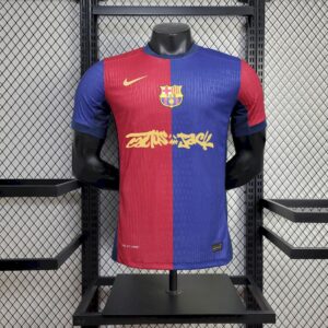 Mens Barcelona 2024/25 Travis Scott Edition Home Authentic Jersey