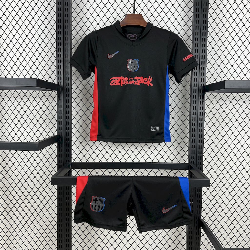 2025052415583234.jpg Kids Barcelona 2024/25 Away Travis Scott Edition Kit - Image 1